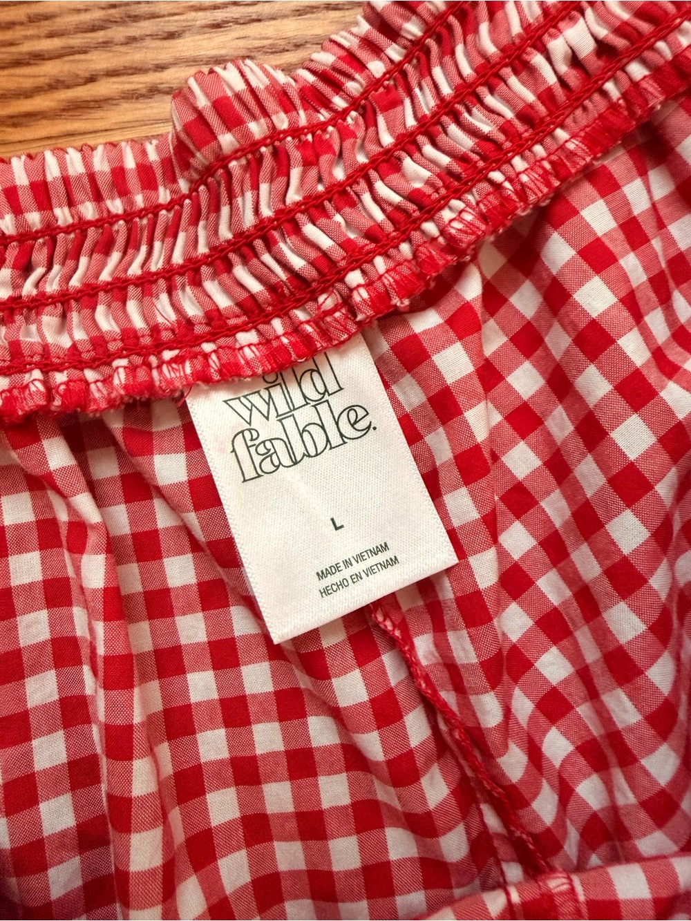Wild Fable Red Gingham Elastic-Waist Shorts - Picture 7 of 10